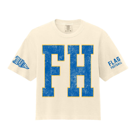 Foothill High Flag Football Cropped T-Shirt