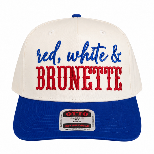 Red, White, and Brunette Snap Back